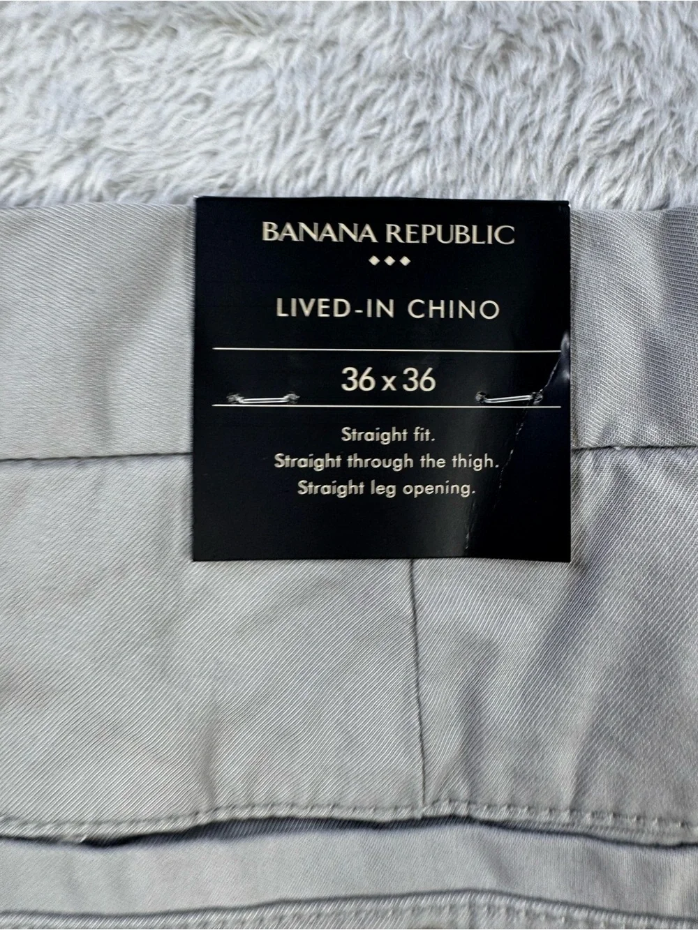 NWT Banana Republic Lived-In Chino Straight Fit Pants 36x36